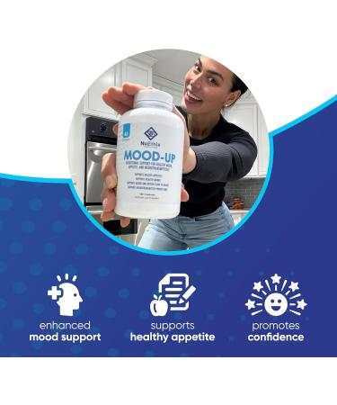 NuEthix Formulations Mood-Up | Stress Relief & Sleep Supplement | 5-HTP Rhodiola Rosea | Natural Energy & Hormone Support | Non-GMO | 180 Capsules - Buy Internationally - Buy Online on GoSupps.com