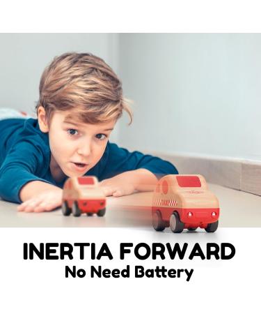 Wanborns 3PC Wooden Toy Vehicles Set - Cars Ambulances & School Bus | Educational Early Learning Toys for Toddlers Age 2-3 | Perfect Birthday Gift for Young Girls - Buy Online on GoSupps.com