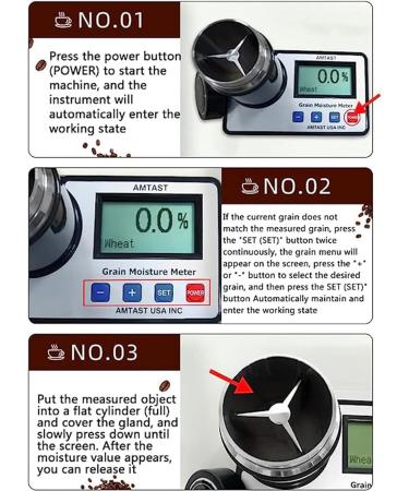 ALSUP Grain Moisture Tester Smart Grain Moisture Meter for 18 Grains Wheat Maize (Corn) Coffee Cocoa Bean Flaxseed Soybean Rice Almonds Peanut Sesame - Buy Online on GoSupps.com