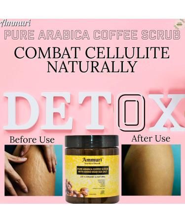 Dead Sea Salt Scrub with Pure Coffee Arabica | Anti-Cellulite Exfoliant for Face Body Legs & Foot | Hydrating Treatment for Stretch Marks Wrinkles & Varicose Veins | Boosts Circulation for Men & Women - Buy Online on GoSupps.com