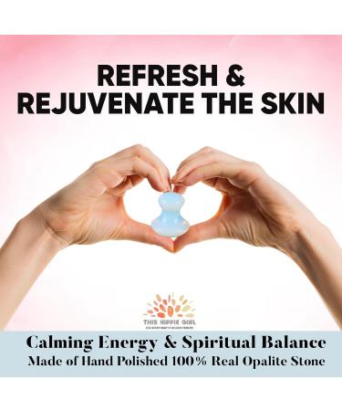 Buy Hippie Girl Gua Sha Mushroom Set | Jaw Sculpting & Opalite Stone Facial Massage Tools for Skin Treatment - Buy Online on GoSupps.com