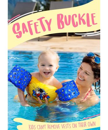 BLUEMARS Kids Swim Vest Floaties - Rainbow Unicorn Design | For Toddler Girls & Boys 30-50 lbs | Pink - Buy Online on GoSupps.com