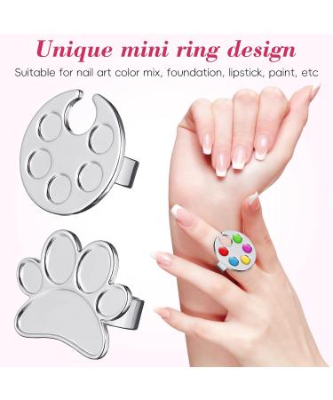 Bague Nail Art 4 Pi ces Palette Anneaux Cr atifs Argent Outils Manucure pour Salon F te Doigts - Buy Online on GoSupps.com