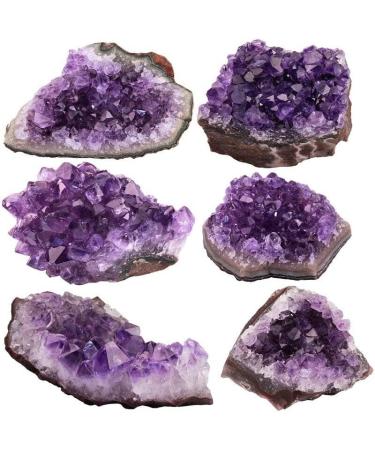 Room Decoration Amethyst Crystals Natural Amethyst Purple Quartz Specimen Home Decor Reiki (Size : 80-120g) (Size : 120-140g)