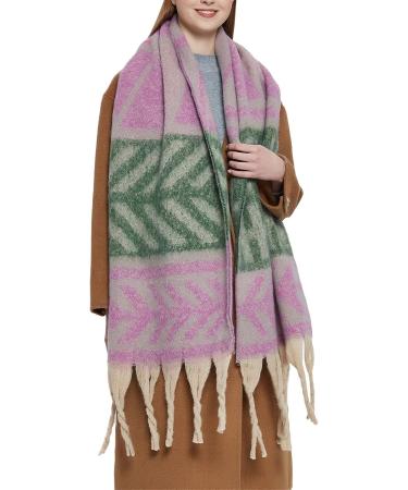 Buy Pink Triangular Kashmir Scarf for Women | Winter Cotton Triangle Scarf & Cape Neck Warmer - International Shipping Available - Buy Online on GoSupps.com