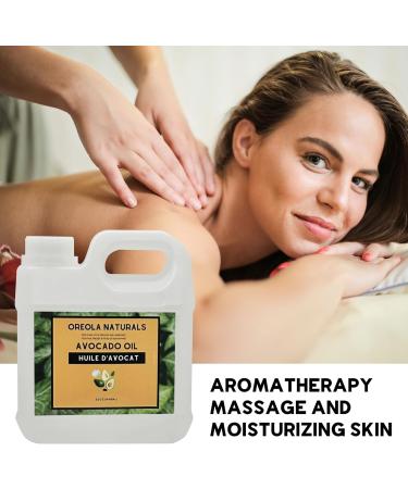 Avocado Oil -100% Pure and Natural Cold-Pressed and Unrefined 32oz/ 946ml Ideal for Skin Hair Massage and DIY Projects by Oreola Naturals - Buy Online on GoSupps.com