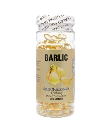NCB NCB TECHNOLOGY Garlic Oil Softgels 1500mg Equivalent Supports Heart & Circulatory Health 300 Softgels by Nu-Health