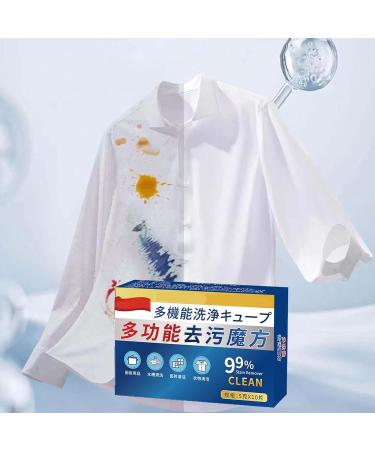 Japan Universal Stain Removal Cube Japanese Universal Stain Removal Cube Universal Stain Removal Cube Tablets Multi-functional Stain Removal Cube for Clothes (1box) - Buy Online on GoSupps.com
