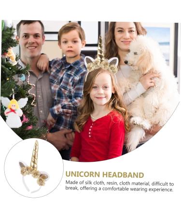 minkissy Kids Headbands Flower Hair Accessories Girls Headbands Girl Hair Accessories Birthday Headband Unicorn Birthday Decorations for Girls Headband for Girls Horns Princess Fabric Child - Buy Online on GoSupps.com