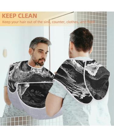 Dinosaur Skeleton Beard Bib Apron - Best Beard Hair Catcher for Men | Perfect Gift for Father's Day Anniversaries & Christmas - Buy Online on GoSupps.com