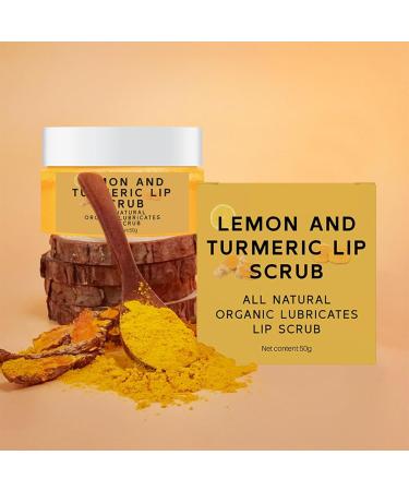 Turmeric Lemon Lip Scrub For Dark Lips Exfoliating Lip Scrub With Aloe Vera Scrub & Nourish Sugar Lip Scrub Natural Scrub & Turmeric Lip Scrub And Balm For Dry Chapped Reduce Fine Lines Lip - Buy Online on GoSupps.com