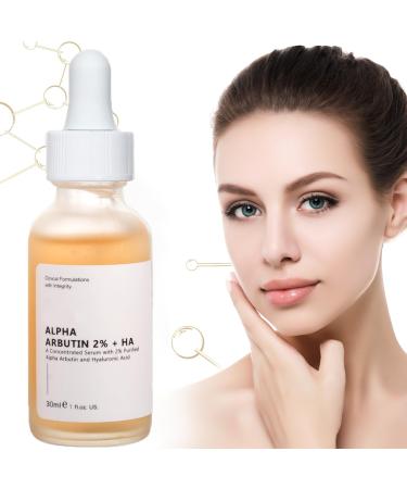 Alpha Arbutin Face Serum For Acne Dark Spot 30ML Anti Aging Hyaluronic Acid Serum For Women Deep Hydration Alpha Arbutin 2% Ha Serum For Fine Lines. 1 PCS