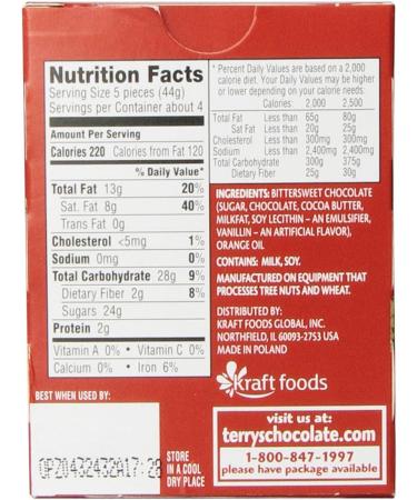 Terrys Candy - Dark Chocolate - Orange Flavor - 6.17 Oz - Case Of 12 - Buy Online on GoSupps.com