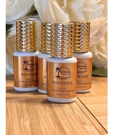 Pro Eyelash Extension Glue - 0.3 Sec Drying 5ml Golden Palm Tree Lash Adhesive for Professionals - Buy Online on GoSupps.com