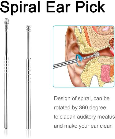 Professional 6-Piece Ear Wax Removal Kit - Stainless Steel Tools for Easy & Portable Ear Cleaning - Reusable Set for Children & Adults (Silver) - Buy Online on GoSupps.com