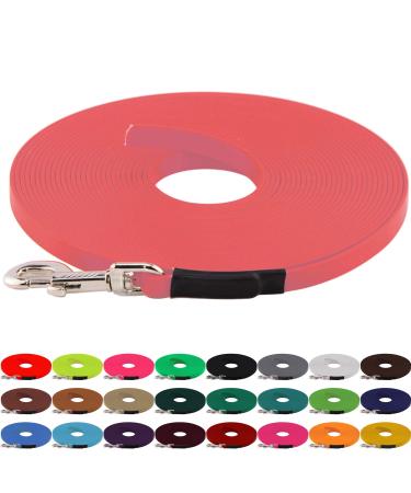 LENNIE BioThane leash 13mm dogs 15-25kg 1m long without hand loop coral sewn 1 m coral
