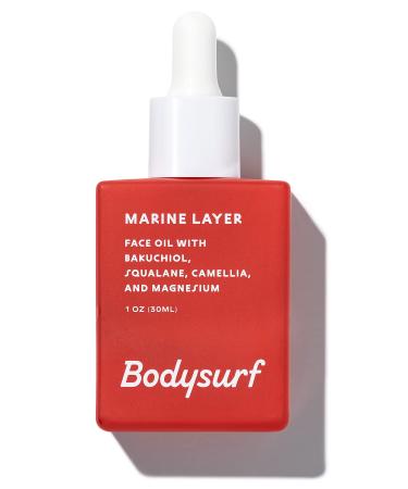 Bodysurf Face Oil  Marine Layer | Natural Retinol Alternative Facial Oil with Bakuchiol Oil  Squalane Oil for Face | Lightweight and Hydrating Face Oil for Women