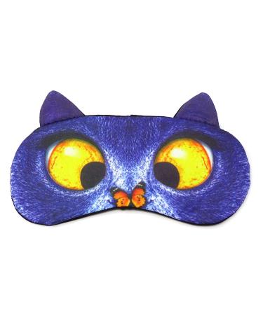 HONBAY 3D Funny Eyeshade Sleep Eye Mask with Adjustable Head Strap for Travel Game Party Rest Sleeping etc (Butterfly Cat)