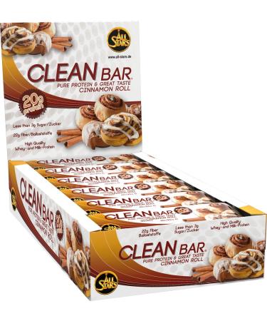 All stars Clean Bar Cinnamon Roll-18 protein bars with high-quality whey protein & milk protein-fitness bar sugar arm & calorie-20% proteins-filling protein bar