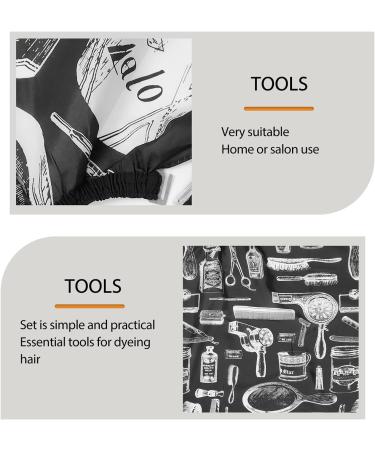 Lurrose 2 Sets hair coloring tools Hair Dye Kit hair dye mixing bowl hair dye brush comb hair dying brush hair coloring ear covers Hairdressing Cape shave Polyester taffeta perm dyeing - Buy Online on GoSupps.com