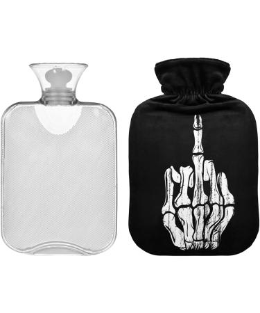Naanle 2L Hot Water Bottle - Skull Design for Cramps & Pain Relief | Transparent Handheld Heat Therapy - Buy Online on GoSupps.com