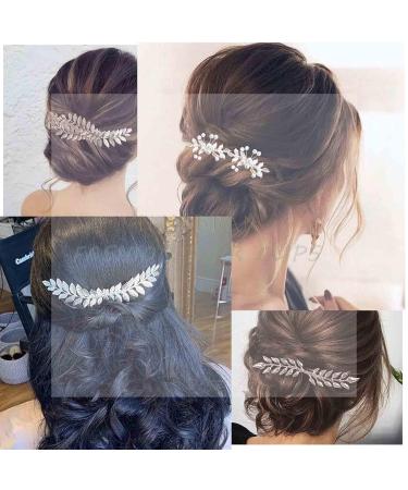 Shop Inilbran Boho Silver Leaf Hair Comb | Vintage Bridal Hair Accessories for Weddings & Bridesmaids - Buy Online on GoSupps.com