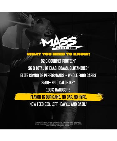 Mutant Mass Extreme Gainer Whey Protein Powder - Vanilla Ice Cream 6 lbs | Build Muscle Size & Strength | High Density Clean Calories | 1-Pack - Buy Online on GoSupps.com