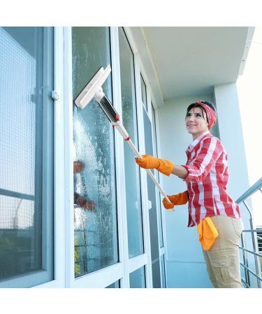 Fieploom Window Cleaning Kit with Sprayer & 60-inch Extension Pole - 2023 Upgrade for Windows, Mirrors, Shower Glass, Cars - Includes Distinct Clean Water and Sewage Containers - Buy Online on GoSupps.com