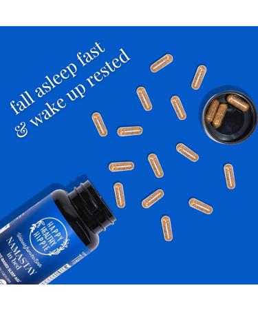 Natural Sleep Aid for Adults with Low Dose Melatonin 0.5mg Valerian Root + Magnesium Glycinate + L-Theanine Supplement Chamomile | No Morning Grogginess | Non-Habit Forming 60 Ct - Buy Online on GoSupps.com