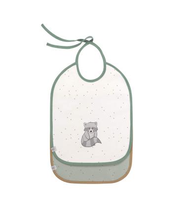 L SSIG Baby Kleinkind L tzchen Medium wasserabweisend zum Binden 2 Stk./Medium Bib About Friends Racoon gray