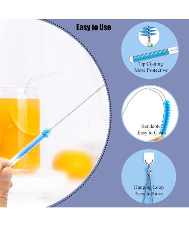 FOREVERIE All Purpose Small Cleaning Brush Blue Ideal for Cleaning Drinking Straws Sippy Cups or Bottles Small Nozzles Difficult to Access Corners Bristles Size from Tiny to Large Set of 10 Blue 10 - Buy Online on GoSupps.com