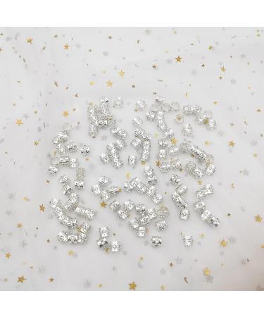 Flosius 50 Pieces Silver Dreadlock Jewelry - Strass Hair Rings & Adjustable Metal Cuffs with Mini Hair Gums | Stylish Dread Braids Accessories - Buy Online on GoSupps.com