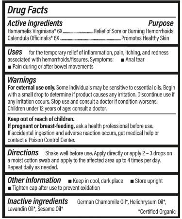 Forces of Nature Organic Fissure Care (11ml) - Soothe & Relieve Fissures/Hemorrhoids - Non GMO - 0.37 Ounce - Buy Online on GoSupps.com