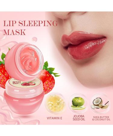 Lip Sleeping Mask Set - Overnight Lip Care Kit Lip Mask Gift for Women Girls Moisturizing Exfoliating Lip Balm Lip Mask Nourishing Mask  - Buy Online on GoSupps.com