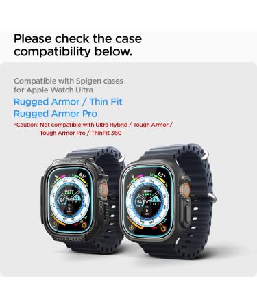 Spigen Tempered Glass Screen Protector for Apple Watch Ultra (49mm) - 2 Pack - Buy Online on GoSupps.com