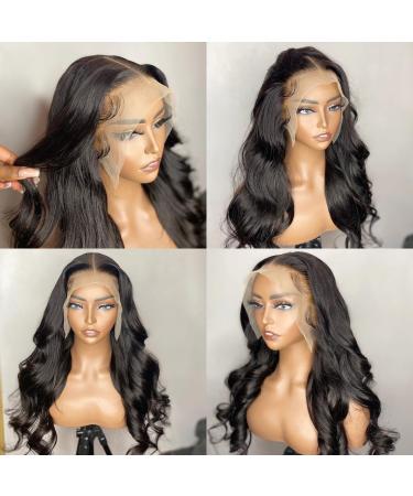 16 Inch Body Wave HD Lace Front Wig | 180 Density Brazilian Virgin Human Hair | Transparent Lace Frontal Wig for Black Women with Baby Hair | Real Glueless & Dyeable - Buy Online on GoSupps.com