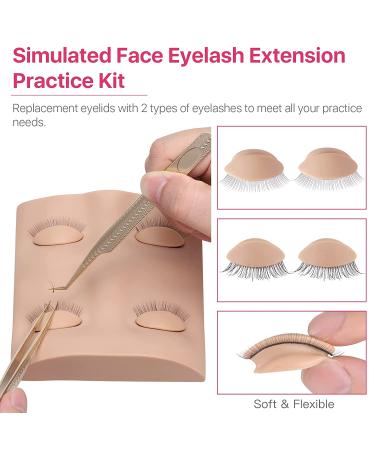 Pretty Memory Lash Extension Kit - 62 Piece Set with Mannequin Head for Makeup and Eyelash Grafting - Buy Online on GoSupps.com