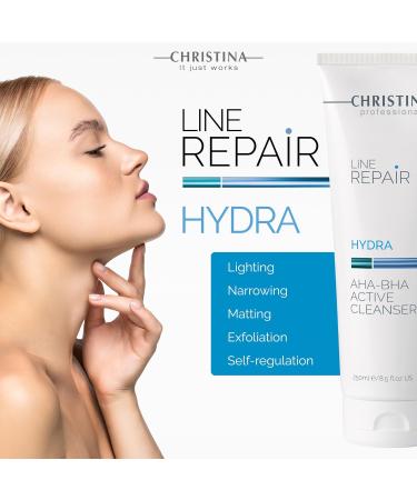 Christina Line Repair AHA BHA Facial Cleanser | Salicylic Acid & Glycolic Acid Face Wash | Revitalize Skin Improve Texture & Reduce Wrinkles | 250ml For All Skin Types - Buy Online on GoSupps.com