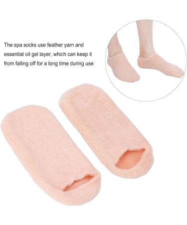 Moisturizing Gel Socks for Women | 2-Pack Spa Socks to Repair Dry Cracked Heels | Reusable Lotion Socks | At-Home Foot Care (Orange) - Buy Online on GoSupps.com
