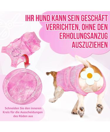 Eyein Dogebody - Breathable Soft One-Piece for Dogs | Wound Protection with Zipper & Belt | E-Neck Band Alternative (Pink Size S) - Buy Online on GoSupps.com