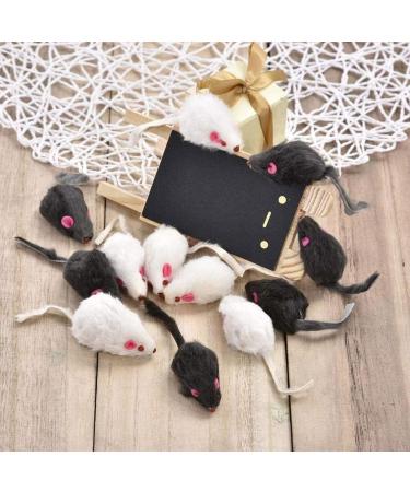 Sunshine Smile 12-Piece Cat Toy Mouse Set | Plush Tails & Fur Mice for All Cat Breeds - International Shipping Available - Buy Online on GoSupps.com