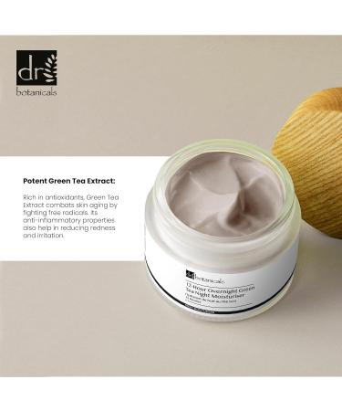Dr Botanicals Green Tea 12 Hour Night Moisturizer 50ml | Revitalizes and repairs your skin while you sleep Antioxidant boost with powerful green tea extracts Hydration - Buy Online on GoSupps.com