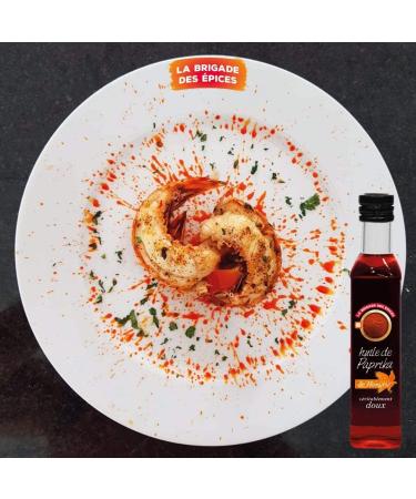 La Brigade des pices - Sweet Paprika Virgin Oil from Hungary - 250ml - PREMIUM - 100% Natural - ORIGINAL & EXCLUSIVE PRODUCT - Intense & tasty taste - Buy Online on GoSupps.com