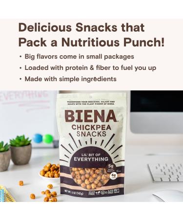 BIENA Chickpea Snacks Lil' Bit of Everything - Protein, Gluten Free, Dairy Free, Vegetarian (4 Pack) - Buy Online on GoSupps.com