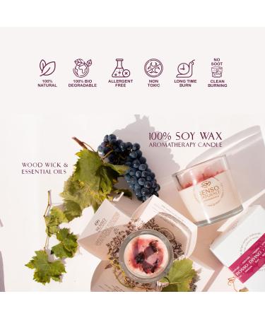 Senso Naturale Aromatherapy Wooden Wick Soy Wax Candle - Divine Red Scent 150ml | International Shipping Available - Buy Online on GoSupps.com