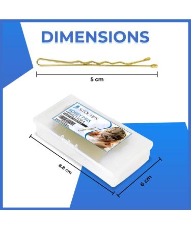 Stoutips 100 Pcs Blonde Hair Bobby Pins for Women | 5cm Long Hair Grips with Storage Box | Ideal for Thick Hair | Hairdressing & Styling Essentials - Buy Online on GoSupps.com
