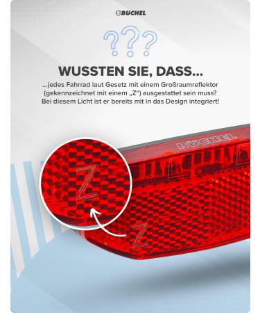 B chel LED Bicycle Luggage Rack Light | STVZO Approved Taillight for Dynamo & E-Bike | Black Bicycle Light - Buy Online on GoSupps.com