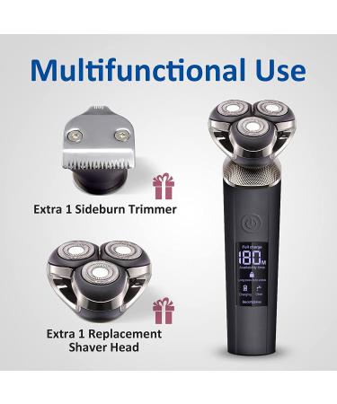 Beautiplove Mens Electric Razor Set with Extra Blade | LED Cordless Rechargeable Shaver for Men | Wet/Dry Close Shave Grooming Kit with Trimmer - Buy Online on GoSupps.com