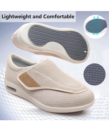 Men's Diabetic Wide Width Adjustable Closure Shoes for Swollen Feet - Black - Size Men 6.5/Women 7.5 - Buy Online on GoSupps.com