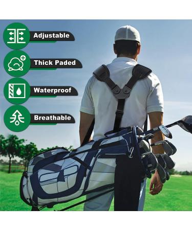 Big Teeth Golf Bag Swivel Backpack Straps - Adjustable Padded Double Strap Replacement with Easy Installation - Universal Comfort - Black - Buy Online on GoSupps.com